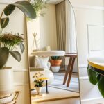 BEVERDY Full Length Mirror, Arched Floor Mirror with Stand, 26"x68" Oversized Floor Mirror, Wall Mirror Full Length Freestanding, Wall Mounted Mirror for Bedrooom Living Room, Gold