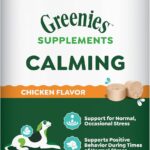 Greenies Supplements Calming Chews for Dogs Chicken Flavor, Dog Calming Chews, 14.7 oz. Container of 80 Count
