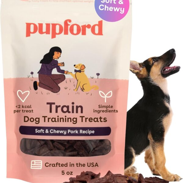 Pupford Soft & Chewy Training Treats for Dogs & Puppies (Pork, 5 oz)