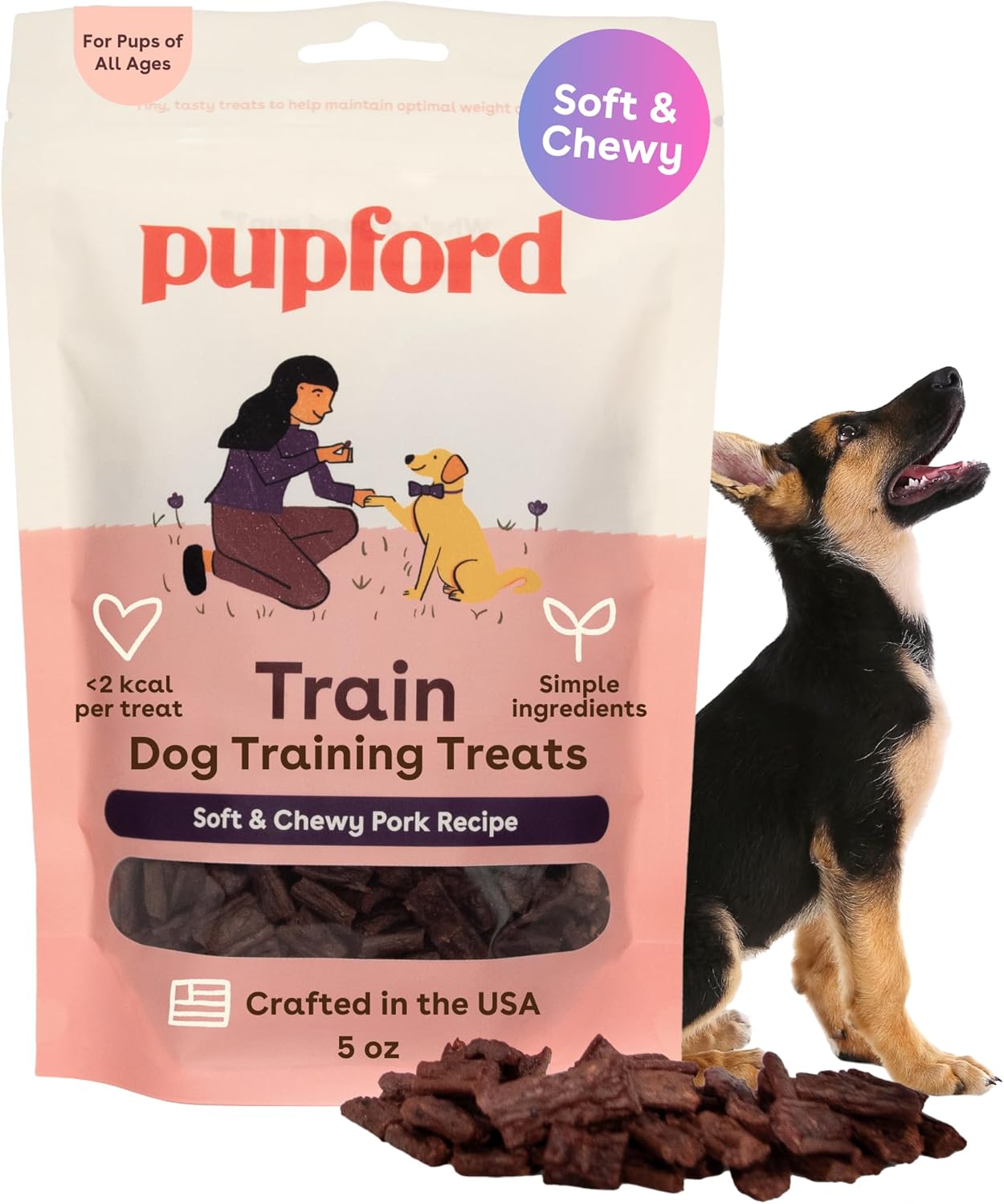 Pupford Soft & Chewy Training Treats for Dogs & Puppies (Pork, 5 oz) Pupford Soft & Chewy Training Treats for Dogs & Puppies (Pork, 5 oz)