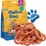 gazeupon Dog Treats Chicken Jerky Rings, Natural Chicken Breast, Healthy Training Rewards for Dogs w/Glucosamine Chondroitin
