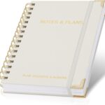 ZICOTO Aesthetic Daily Planner And Notebook With Hourly Schedule - Beautiful Spiral To do List Notepad For Work/Home to Organize Tasks And Appointments - Stylish School/Office Supplies Book For Women