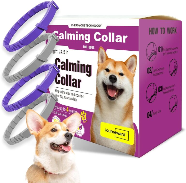 Calming Collar for Dogs - 4 Packs, Dog Calming Collar, Lasts 60 Days,Reduce Stress, Adjustable Size Fits Large, Medium, and Small Dogs