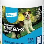 Free Form Snip Tips Omega-3 Fish Oil Liquid Supplement for Small Dogs and Cats, 60 Count