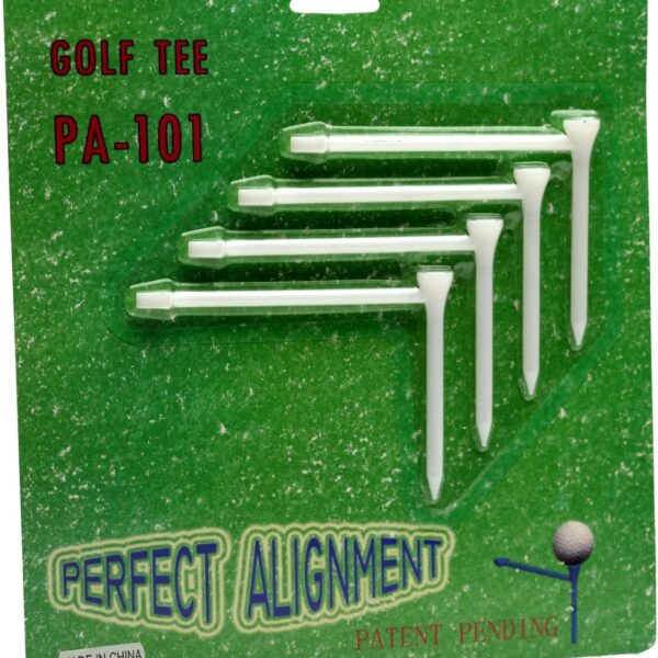 Davison Golf Alignment Tees 4-Pack. Dual Purpose Plastic Golf Tees with Built in Target Alignment Stick. Helps Improve Aim, Setup, and Consistency Off The Tee. Training Aid for All Skill Levels