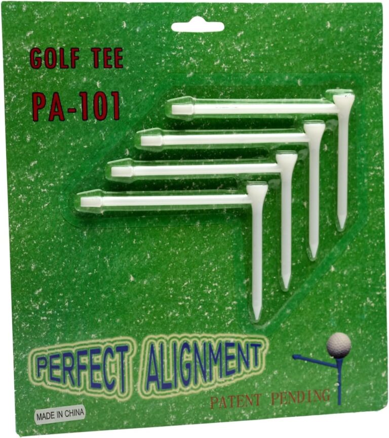 Davison Golf Alignment Tees 4-Pack. Dual Purpose Plastic Golf Tees with Built in Target Alignment Stick. Helps Improve Aim, Setup, and Consistency Off The Tee. Training Aid for All Skill Levels