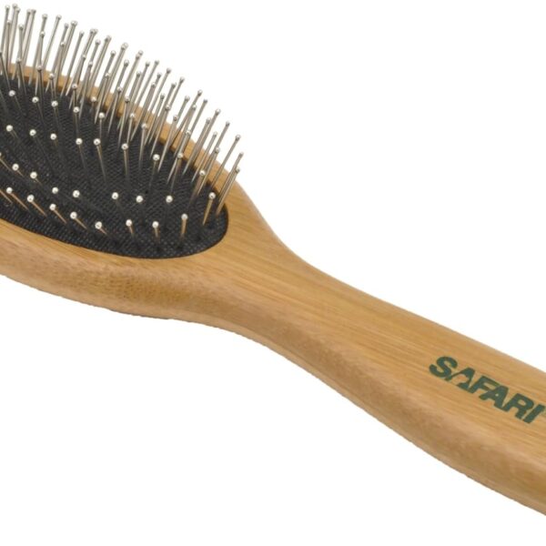 Coastal Pet Safari Wire Pin Dog Brush with Bamboo Handle - Large - General Dog Grooming Brush for Short and Long Hair - Eco-Friendly Handle