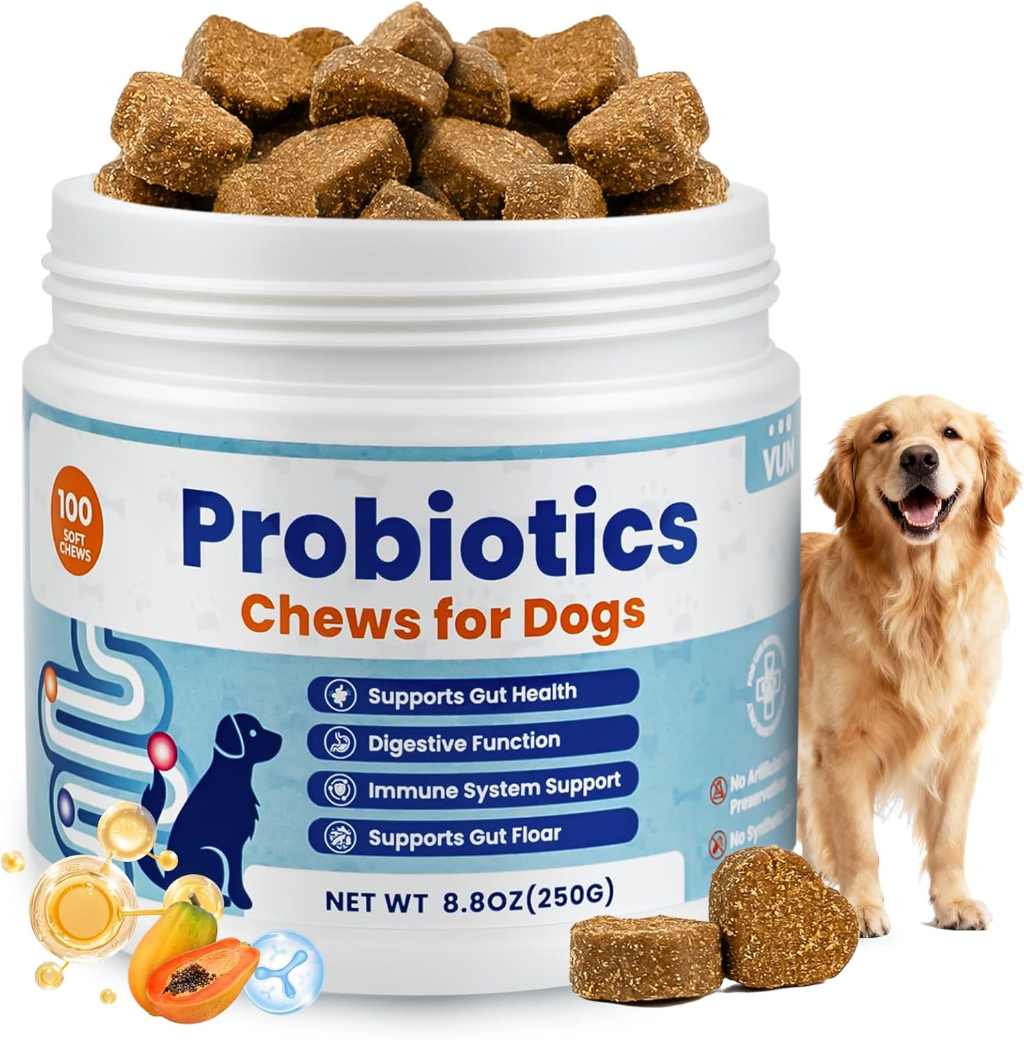 Probiotics for Dogs, Digestive Immune System Support Supplements Gut Health, Flora, Pet Dog Probiotic Supplement Soft Chews with Prebiotics for Allergy Upset Stomach, Puppy Probiotics Probiotics for Dogs, Digestive Immune System Support Supplements Gut Health, Flora, Pet Dog Probiotic Supplement Soft Chews with Prebiotics for Allergy Upset Stomach, Puppy Probiotics