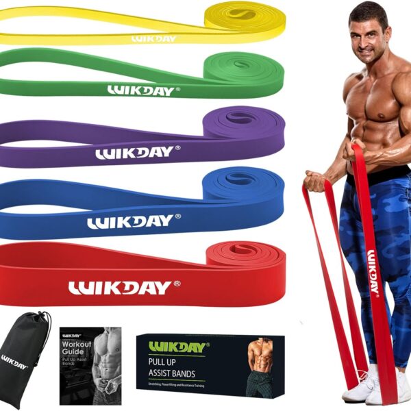 Resistance Bands for Working Out, Exercise Bands, Workout Bands, Pull Up Assistance Bands for Body Stretching Training Physical Therapy Muscle Training for Men & Women