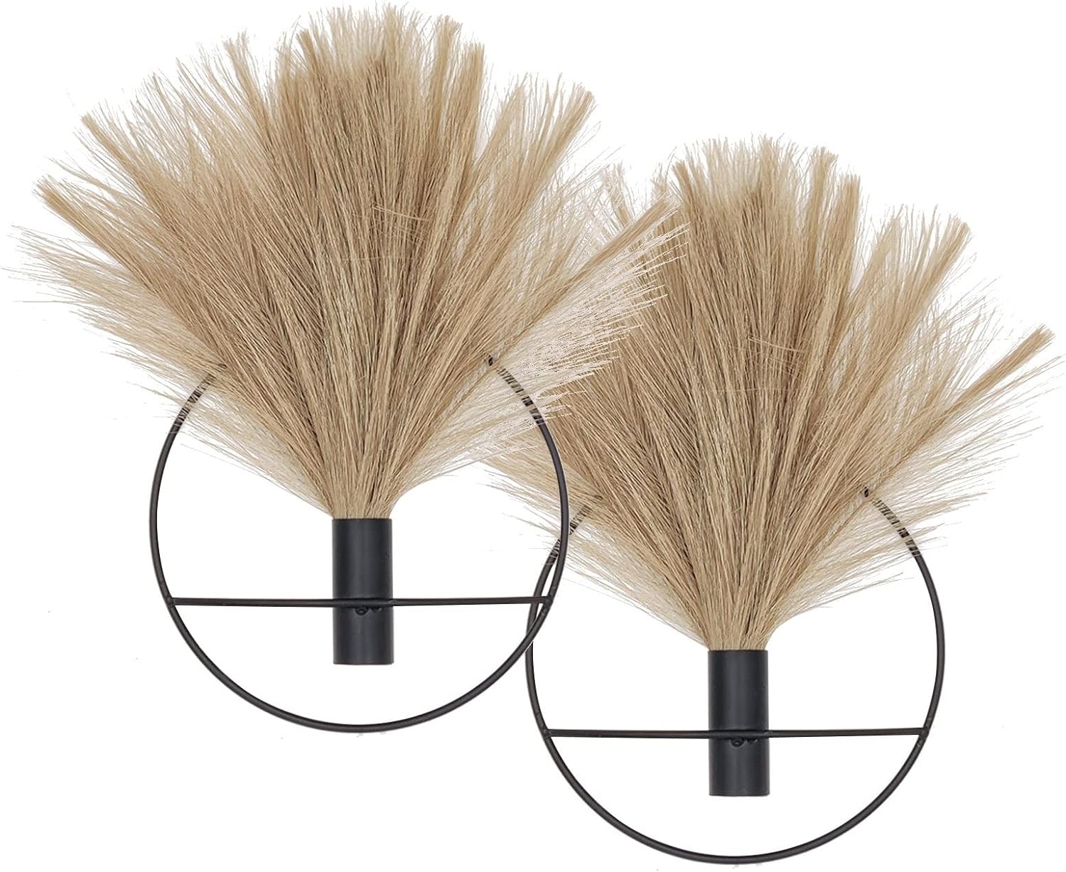 Pretty Jolly Boho Wall Decor, Wall-Mounted Metal Art, Hanging Artificial Pampas Display, Living Room, Bedroom, Bathroom, Diningroom, Fake Faux Plant 2 Pack Black Brown Pretty Jolly Boho Wall Decor, Wall-Mounted Metal Art, Hanging Artificial Pampas Display, Living Room, Bedroom, Bathroom, Diningroom, Fake Faux Plant 2 Pack Black Brown