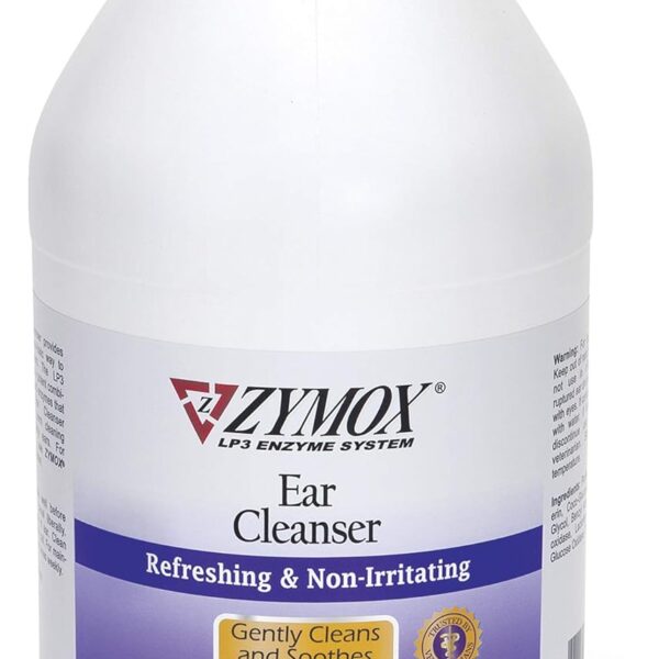 Zymox Ear Cleanser Solution for Dogs and Cats, 1 Gallon