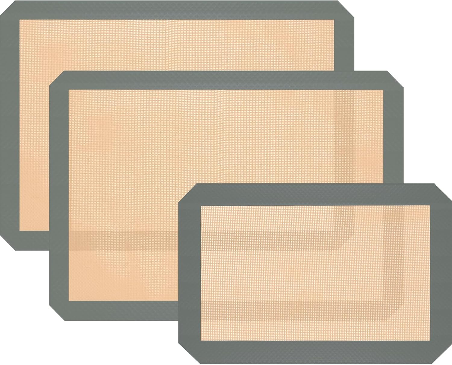 Silicone Baking Mat, 3 Pack Reusable Baking Sheet, Non-Stick Food Safe Silicone Mats for Baking for Making Cookies Macaroons Bread, Baking Supplies Accessories Silicone Baking Mat, 3 Pack Reusable Baking Sheet, Non-Stick Food Safe Silicone Mats for Baking for Making Cookies Macaroons Bread, Baking Supplies Accessories