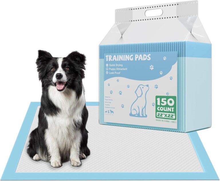 DUMOS 150 Count 22" x 22" Super Absorbency Disposable Underpads, Leakproof Quick Drying Disposable Pads for Dogs, Puppy, Cat Pee Pads, Potty Puppy Training Pad