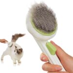 Cat Brush Dog Brush with Release Button for Shedding, Self Cleaning Cat Comb Hair Brush for Indoor Cats, Dog Deshedding Brush Grooming Kit, Pet Supplies Hair Remover Tool