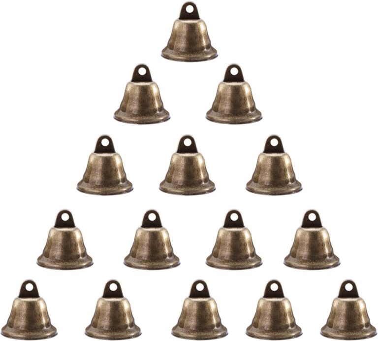 35PCS Vintage Bronze Jingle Bells, 38mm Christmas Jingle Bells Rings Christmas Tree Ornaments Pendants for Christmas Tree Decoration, Making Wind Chimes, Dog Doorbell & Potty Training, Housebreaking