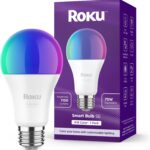 Roku Smart Light Bulbs (Color, 1-Pack) - Dimmable A19 Color Lightbulbs with Adjustable Brightness & Temperature - WiFi Smart Bulbs Works with Roku Voice, Alexa & Google Assistant - Smart Home Products