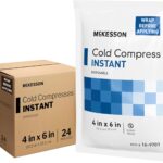 McKesson Instant Cold Packs 4" x 6" [24 Pack] - Instant Ice Packs for Injuries Disposable, Pain Relief, Swelling, Sprains - Travel Cold Compress for Sports, First Aid, Toothache