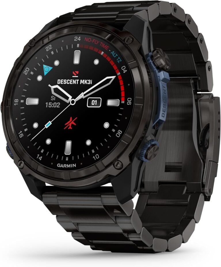 Garmin Descent Mk3i, Dive Computer and Multisport GPS Smartwatch, Air Integration, Black Titanium
