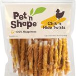 Pet 'n Shape Chik 'n Hide Twists  Chicken Wrapped Rawhide Natural Dog Treats, Small, 16 oz