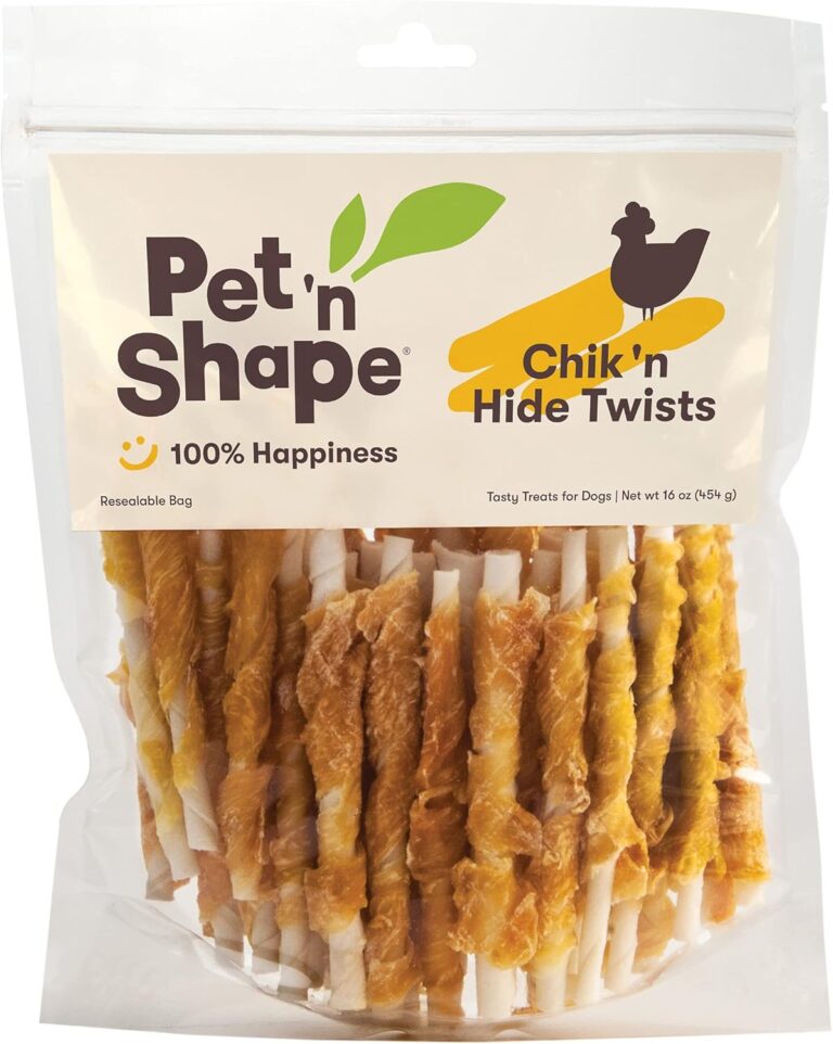 Pet 'n Shape Chik 'n Hide Twists  Chicken Wrapped Rawhide Natural Dog Treats, Small, 16 oz