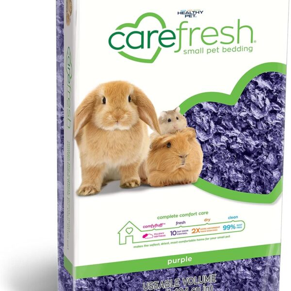 carefresh 99% Dust-Free Purple Natural Paper Small Pet Bedding with Odor Control, 23 L