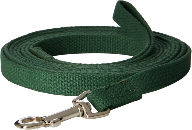 Cotton Dog Training Lead for Dogs, 10', Green