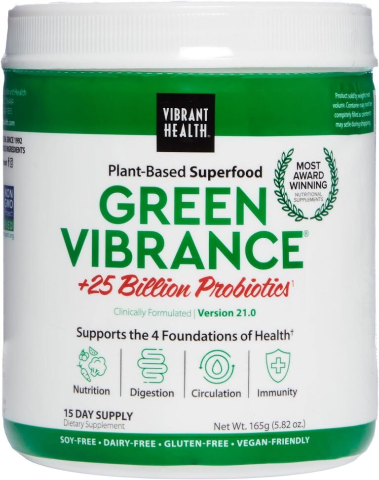 Vibrant Health, Green Vibrance, Vegan Superfood Powder, 15 Servings