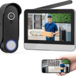 Wireless Smart Video Doorbell System,7" Touchscreen Display,1080P Video Doorbell Camera with Motion Detection,2-Way Audio,Local Storage No Subscription, Easy Install Without Wiring