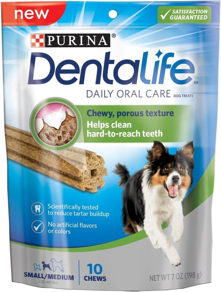 Purina DentaLife Made in USA Facilities Small/Medium Dog Dental Chews, Daily - 40 Treats