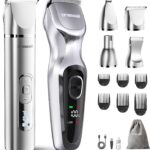 oneisall 4 in 1 Dog Grooming Kit with LCD Display and Dog Clippers for Grooming Thick Hair