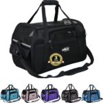 EliteField Soft Sided Pet Carrier (3 Year Warranty, Airline Approved), Multiple Sizes and Colors Available (Medium: 17" L x 9" W x 12" H, Black)