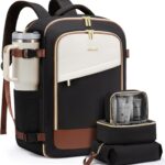 LOVEVOOK Travel Backpack for Women, 40L Carry On Backpack Flight Approved, Large Personal Item Bag Fits 17 inch Laptop, TSA Approved Luggage with 3 Packing Cubes,Waterproof Weekender Gym Daypack