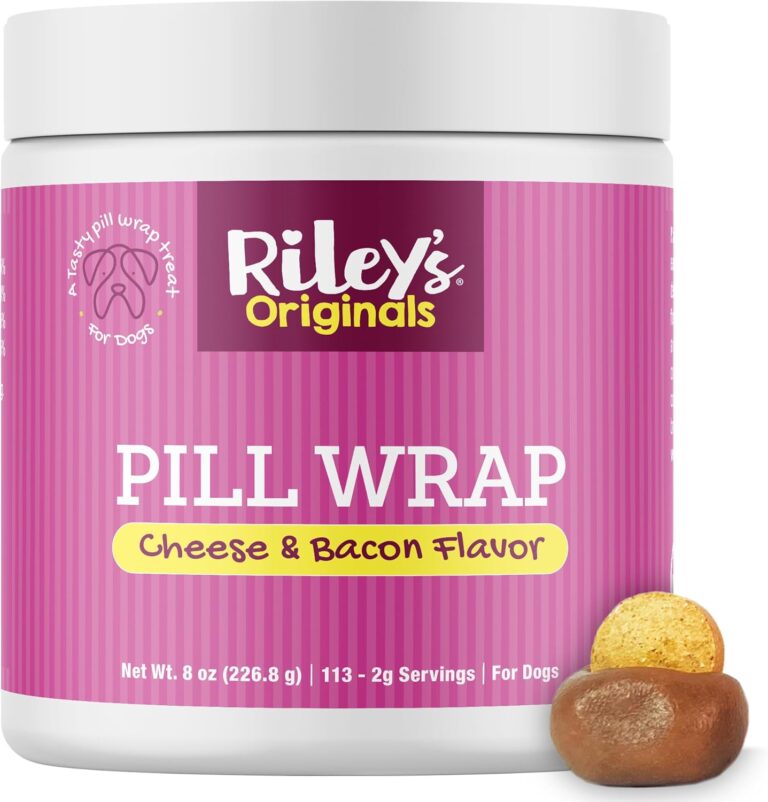 Riley's Pill Wrap for Dogs - Delicious Cheese & Bacon Flavored Pill Paste for Dogs - Wrap Pills, Capsules, Tablets in a Pocket or Pouch to Mask The Taste & Make Medicating Easy - 8 oz