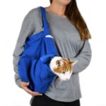 Cat-in-the-Bag Cozy Comfort Carrier - Large Cobalt Blue Cat Carrier Soft for Grooming, Vet Visits, Medication Administration, Dental Care, Nail Trimming, and Car Travel