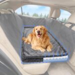 Dog Car Bed, Non-Slip Backseat Extender Pet Mat, Removable Washable Dog Bed for SUVs, Sedans & Trucks, Anti-Slip Travel Bed for Dogs, Easy Clean & Scratch-Proof & Comfort (56"x28.7")
