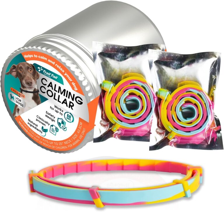 Calming Collar for Dogs  Fast-Acting, Lasts 60 Days, Choke-Free Design, Pheromone-Infused for Anxiety & Stress Relief  Dog Pheromone Collar for Small, Medium & Large Dogs (Multicolored, 3 Pack)