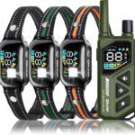 Dog Shock Collar for 3 Dogs - 3300FT Dog Training Collar with Remote IPX7 Waterproof Electric Collar with 3 Training Modes, Rechargeable AI Smart Anti-Barking Device with Three Receiver Collars