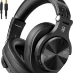 OneOdio A70 Bluetooth Over Ear Headphones, Wireless Headphones with 72H Playtime, Hi-Res, Built-in Mic, 3.5mm/6.35mm Wired Audio Jack for Studio Monitor & Mixing DJ Guitar AMP, Computer PC Gaming
