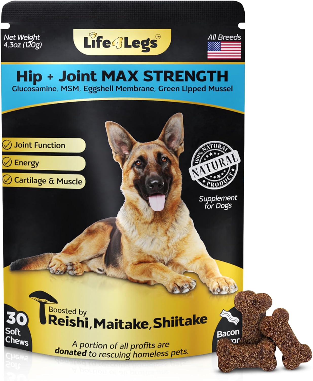 Soft Chews Hip and Joint Supplement for Dogs - Dog Joint Pain Relief Treats - Glucosamine, Chondroitin, Turmeric- Mobility Bites Supplement Soft Chews Hip and Joint Supplement for Dogs - Dog Joint Pain Relief Treats - Glucosamine, Chondroitin, Turmeric- Mobility Bites Supplement