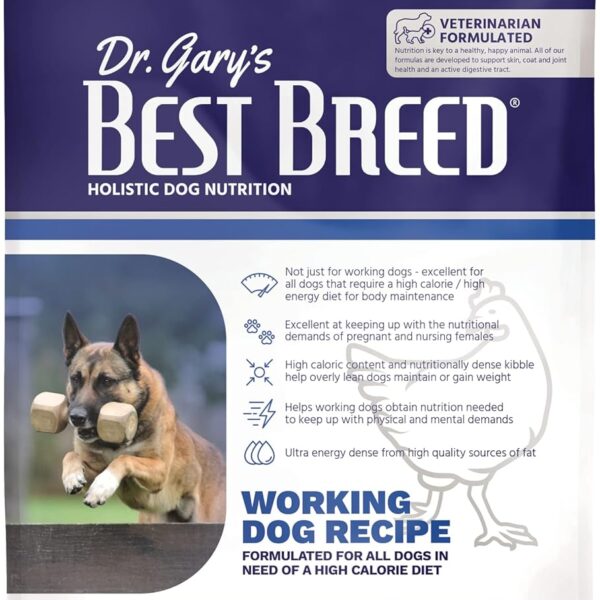 Best Breed Working Dog Diet Made in USA [Natural High Calorie Dry Dog Food] - 4lbs