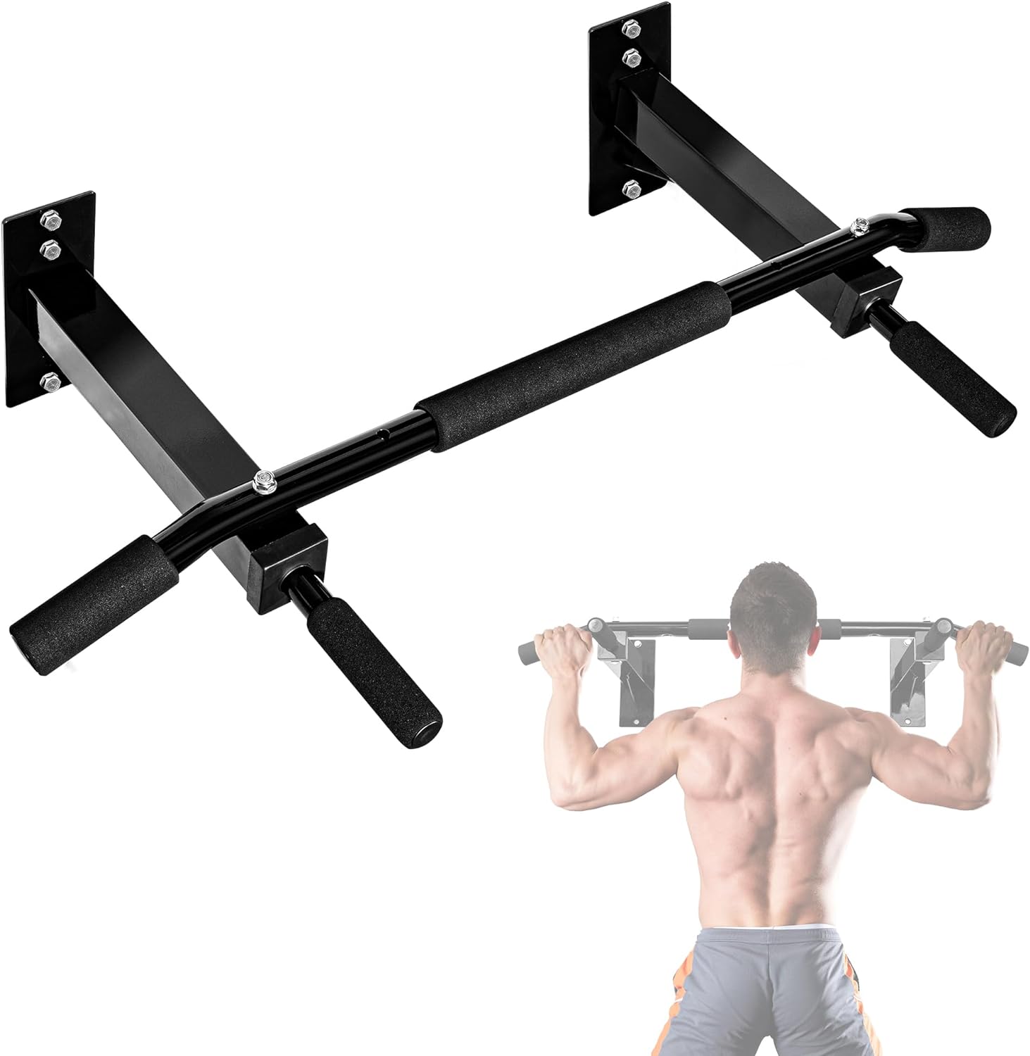 Yes4All Pull Up Bar Wall Mounted - Multifunctional Wall Mounted Pull Up Bar for Home Gym Workout Strength Training Equipment Yes4All Pull Up Bar Wall Mounted - Multifunctional Wall Mounted Pull Up Bar for Home Gym Workout Strength Training Equipment
