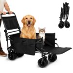 Mariocsa Dog Stroller for Large & Medium Dogs, Foldable Pet Stroller Wagon, All-Terrain with Carbon Steel Frame(Up to 300 lbs), Adjustable Handle, Dog Wagon Suitable for Walking, Camping & Shopping