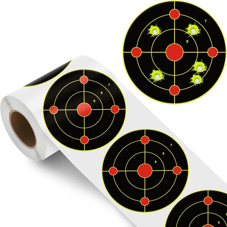 6 Inch 100 Pack Splatter Targets, Self-Adhesive Shooting Target Stickers with Yellow Effect for Rifles, BB Guns, Airsoft, Pellet Guns Practice