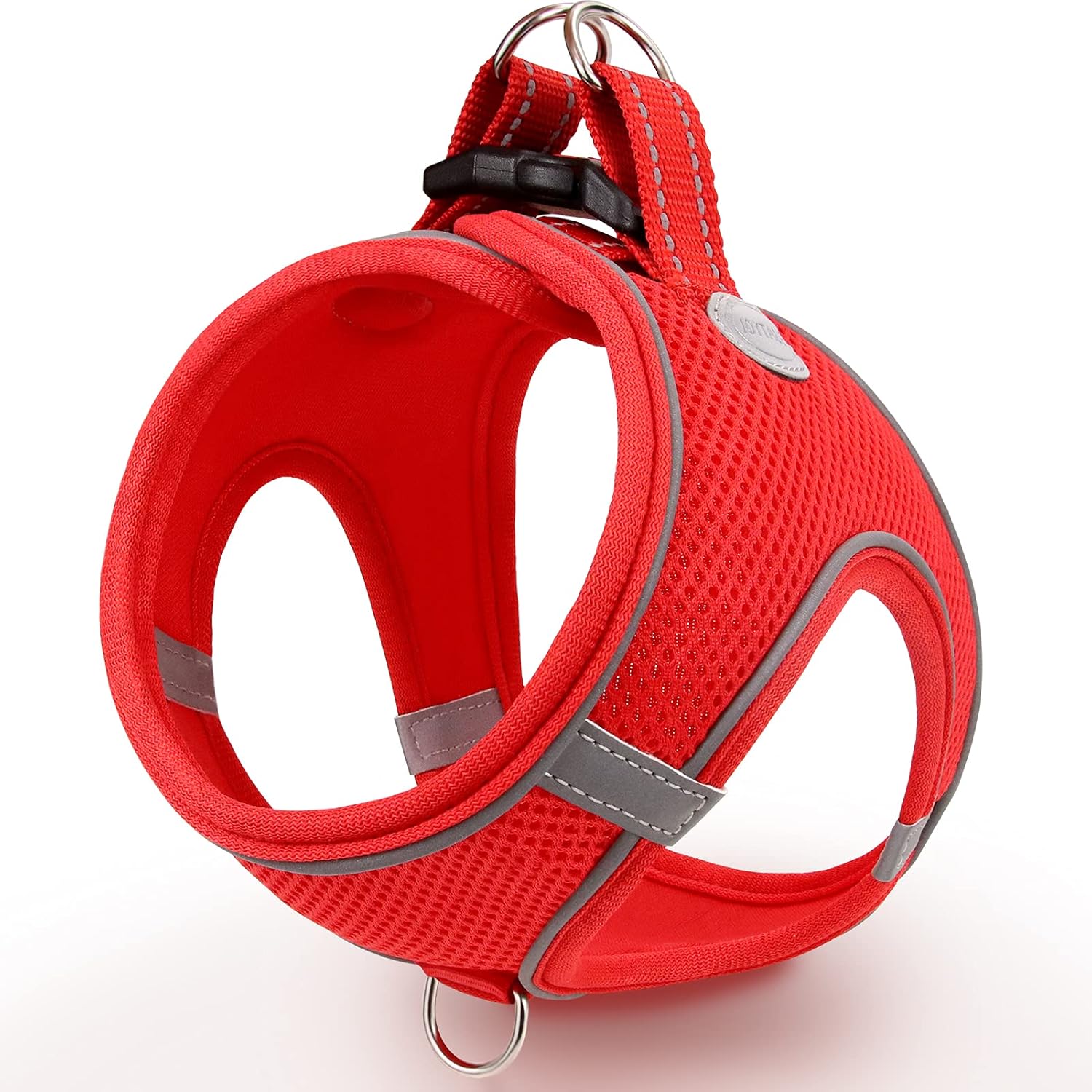 Joytale Small Dog Harness, Breathable Mesh Step-in Vest, Reflective Soft Padded Harnesses Small Sized Dog for Walking, Red, S Joytale Small Dog Harness, Breathable Mesh Step-in Vest, Reflective Soft Padded Harnesses Small Sized Dog for Walking, Red, S