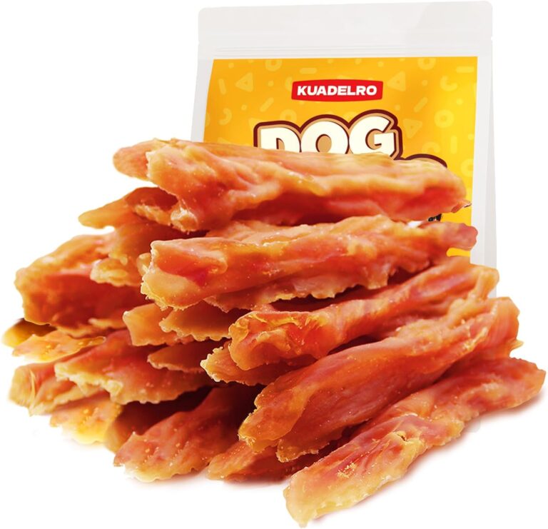 Chicken Jerky Dog Treats, Real Chicken Strips Dog Training Treats Soft Rawhide-Free Chews Healthy Snacks for Small Medium Large Breed 10.58oz