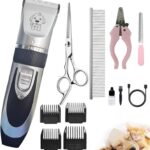 Dog Clippers Cat Clippers for Grooming Low Noise, Rechargeable, Cordless, YSpetclp Pet Shaver for Matted Hair, Quiet Animal Trimmer Pet Hair Thick Coats, for Dogs, Cats, Rabbits (Gray)