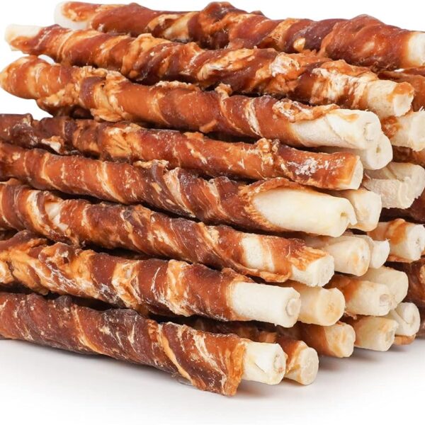 MON2SUN 5 Inch Duck Wrapped Rawhide Dog Treats for Puppy and Small Dogs, Promotes Dental Health, Healthy Snacks 14.11 oz