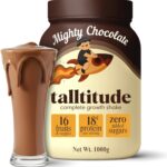 Talltitude Growth Shake for Kids & Teens  Chocolate Whey Protein & Superfood Powder with 16 Fruits & Veggies, Brain & Bone Support, Probiotics & Essential Vitamins  2.2 lbs (1000g), 33 Servings
