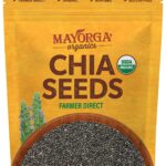 Mayorga Organic Raw Chia Seeds, 3lb Resealable Bag | Superfood w/Plant-Based Omega 3 & Vegan Protein | USDA Certified, Gluten-Free, Non-GMO, Direct Trade, Kosher | Add to Breakfast, Oats & More