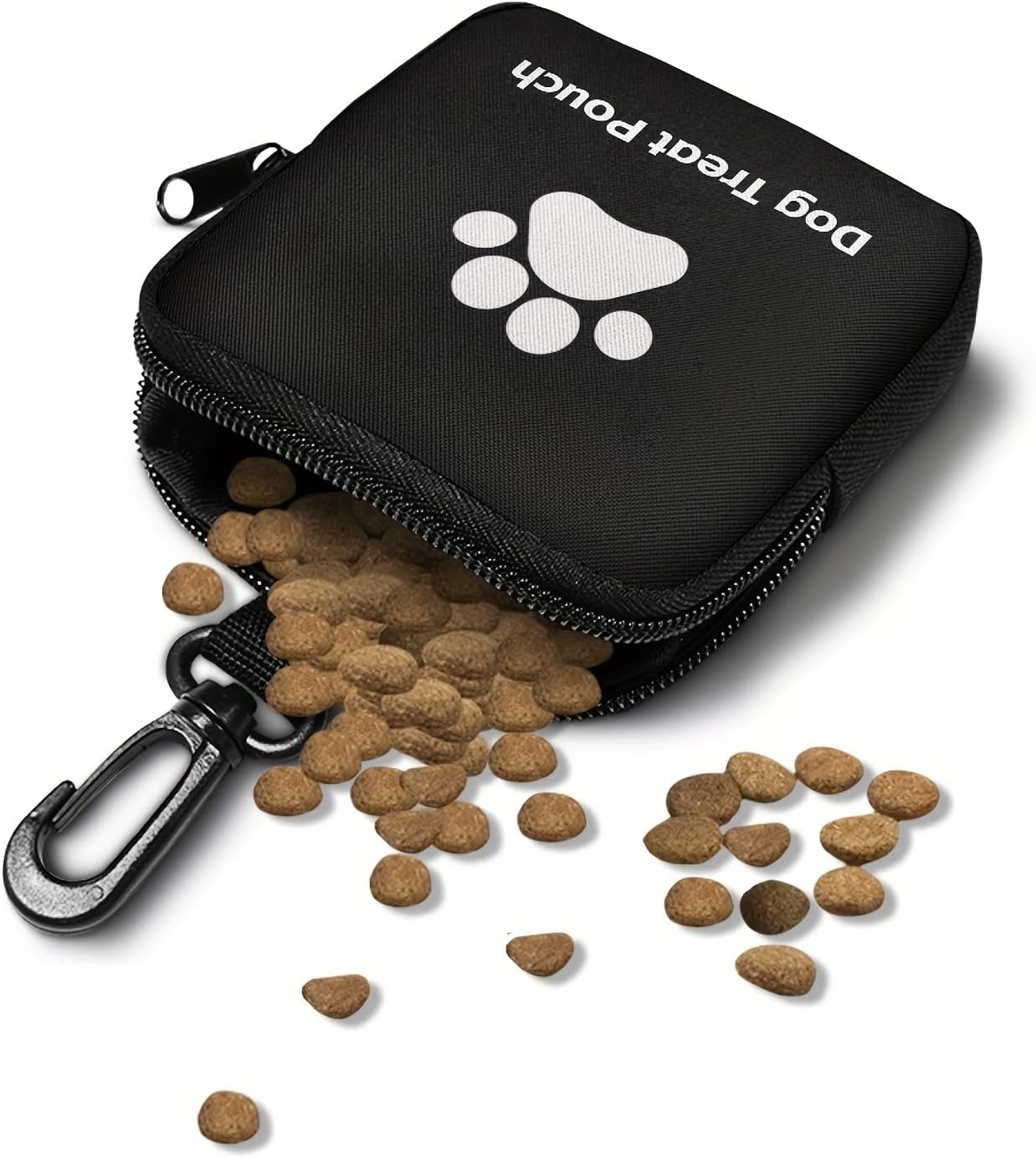 Dog Training Treat Pouch Pocket, Hands Free Pet Puppy Treat Bag, Small Fanny Zipper Pack Holder with Carabiner Closure Snack Pouch for Puppy Walking & Training Leash and Outdoor Dog Training Treat Pouch Pocket, Hands Free Pet Puppy Treat Bag, Small Fanny Zipper Pack Holder with Carabiner Closure Snack Pouch for Puppy Walking & Training Leash and Outdoor
